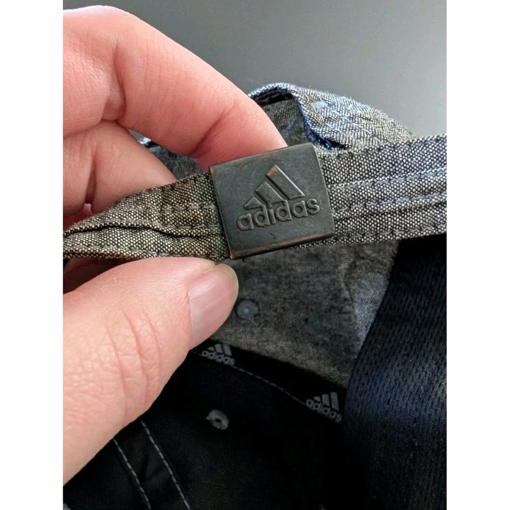 Adidas Hat Cap Strap Back Grey Mens Adjustable Climalite - Picture 8 of 8